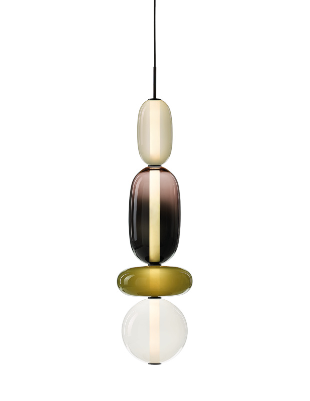 Bomma Luxusní LED závěsné svítidlo Pebbles Large bez baldachýnu Konfigurace: Konfigurace 2