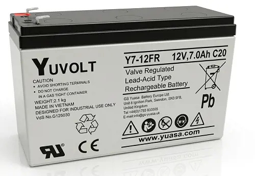 Yuasa YUVOLT Y7-12FR VdS (12V; 7Ah, F1)