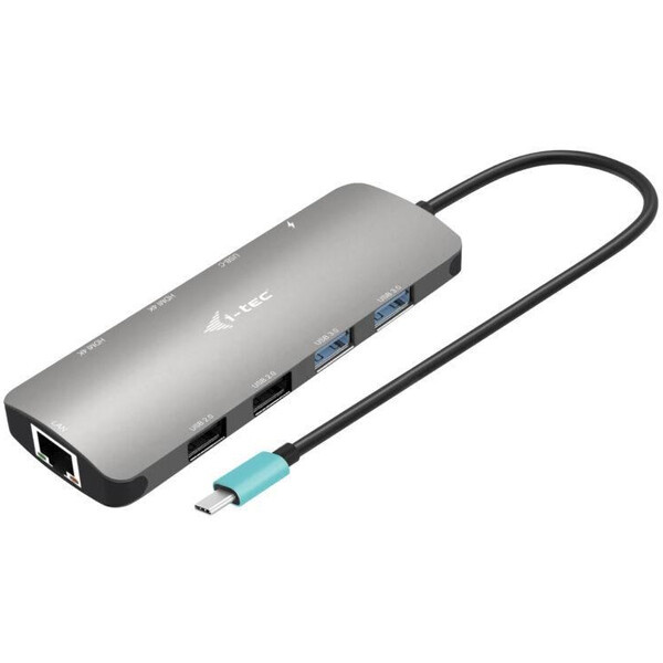 i-tec USB-C Metal Nano 2x HDMI dokovací stanice s Power Delivery 100W Šedá