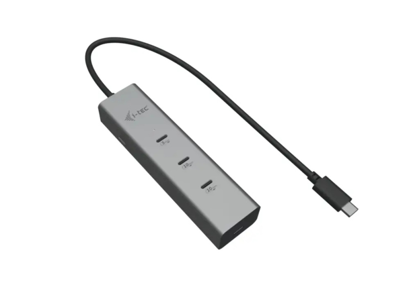 i-tec USB-C Charging Metal HUB 5port with USB-C video 8K dokovací stanice  Stříbrná