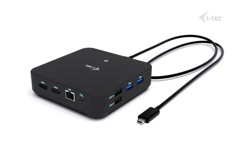 i-tec USB-C DP Dual HDMI dokovací stanice  Černá
