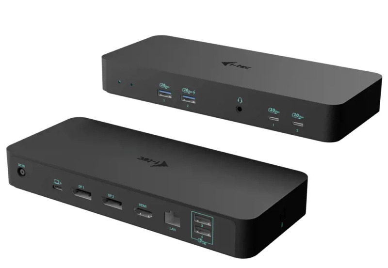 i-tec USB-C Intelligent Triple Display dokovací stanice Černá