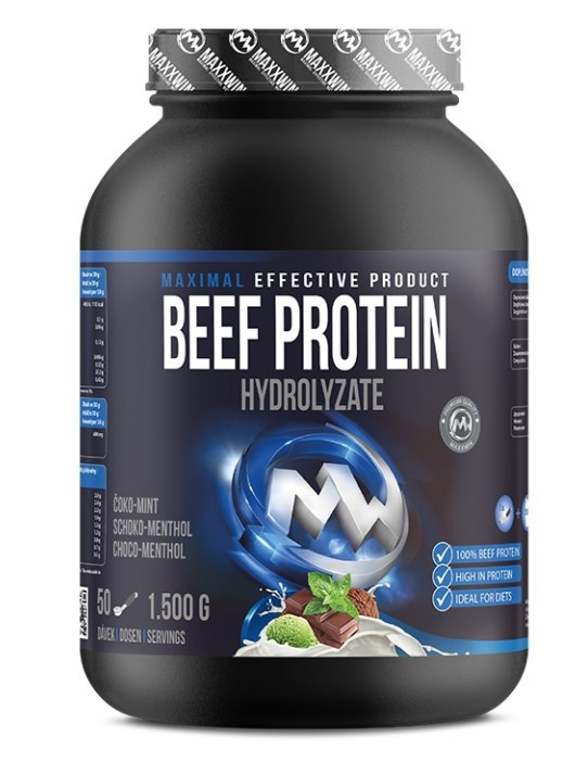 MAXXWIN Beef Protein Hydrolyzate 1500 g - čoko/mint