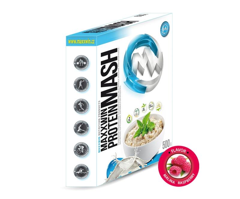 MAXXWIN Protein Mash Rýžová 500g - malina
