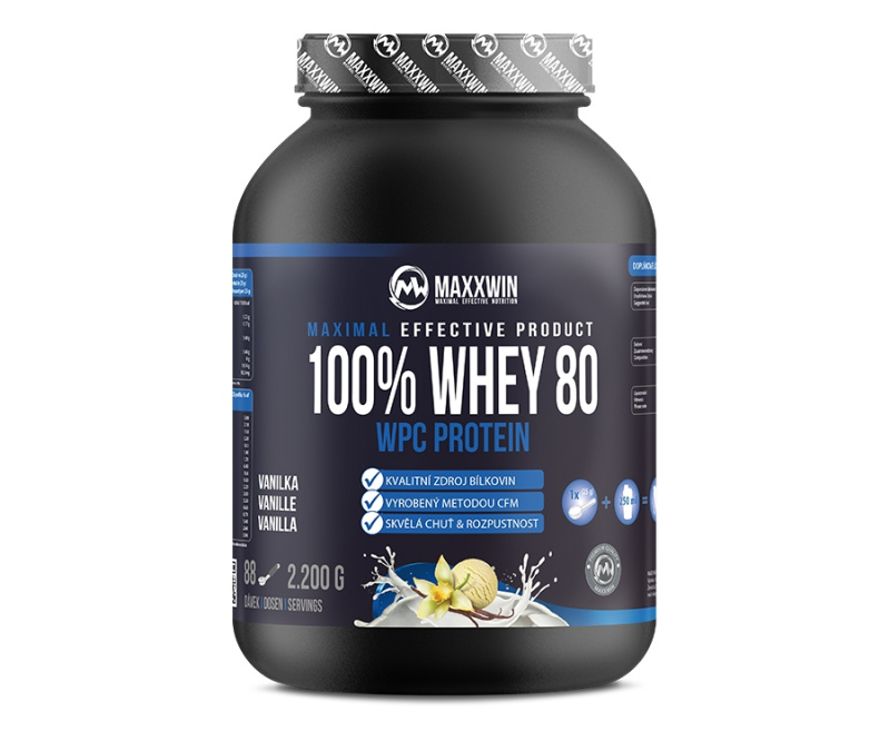 MAXXWIN 100% Whey protein 80 vanilka 2200 g