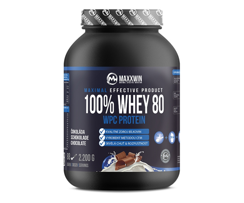 MAXXWIN 100% Whey protein 80 čokoláda 2200 g