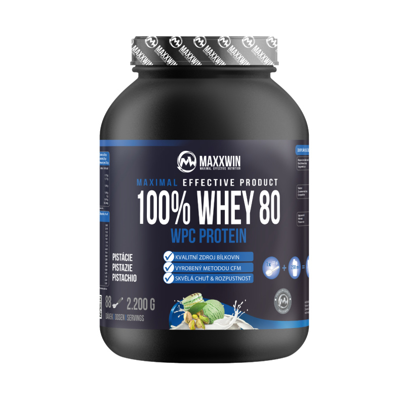 MAXXWIN 100% Whey protein 80 pistácie 2200 g