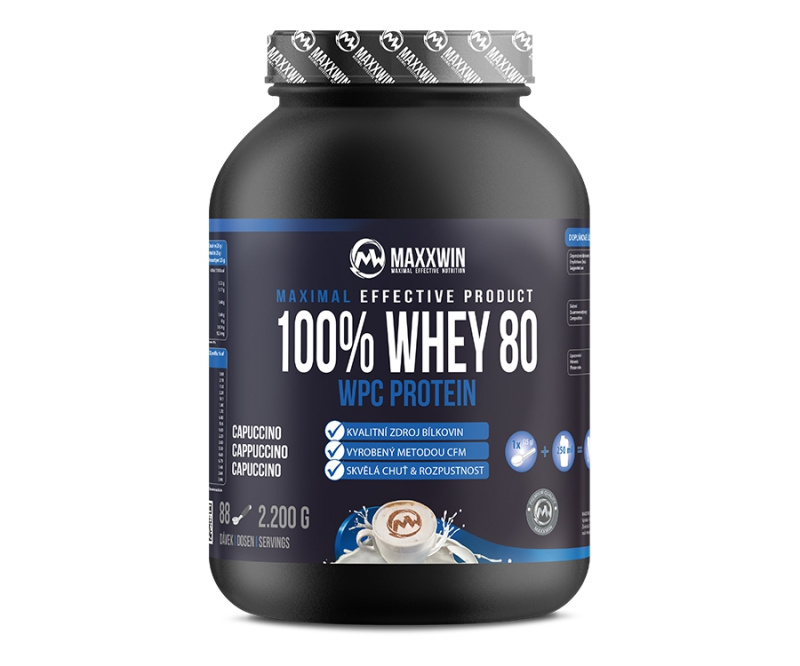 MAXXWIN 100% Whey protein 80 cappucino 2200 g
