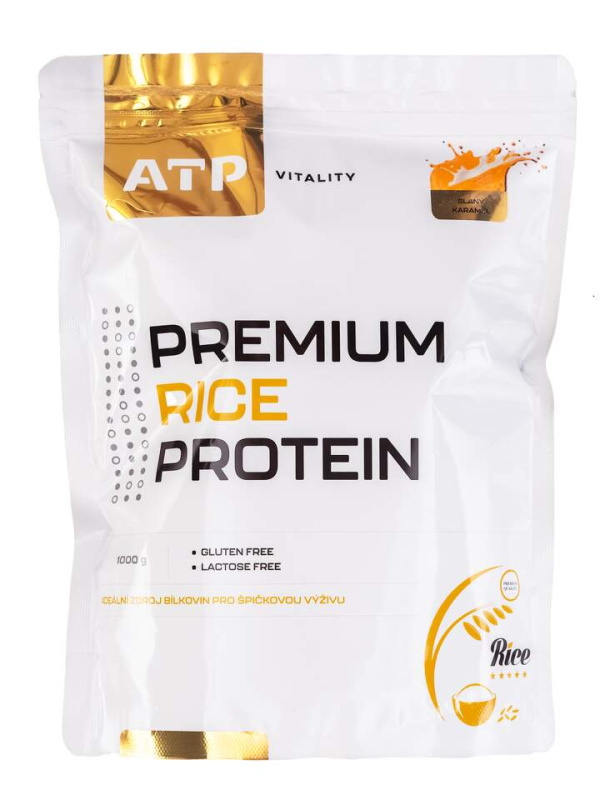 ATP Nutrition Vitality Premium Rice Protein 1000 g - slaný karamel