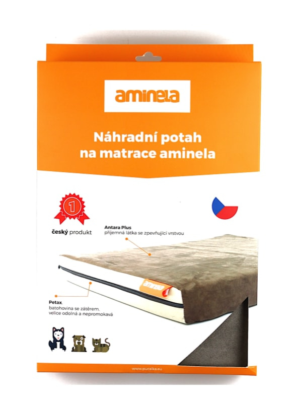 Potah na matraci Aminela - 80x60x10cm half and half šedá/šedá