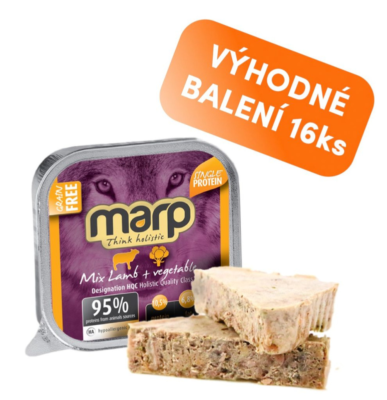 Marp Mix vanička pro psy jehně+zelenina 16x100g