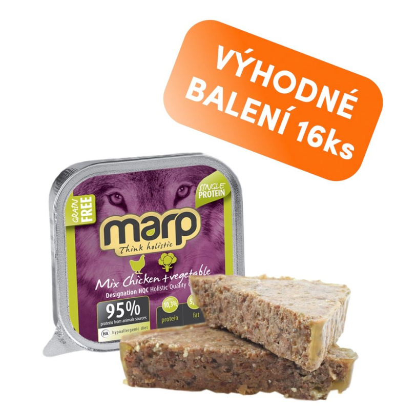Marp Mix vanička pro psy kuře+zelenina 16x100g