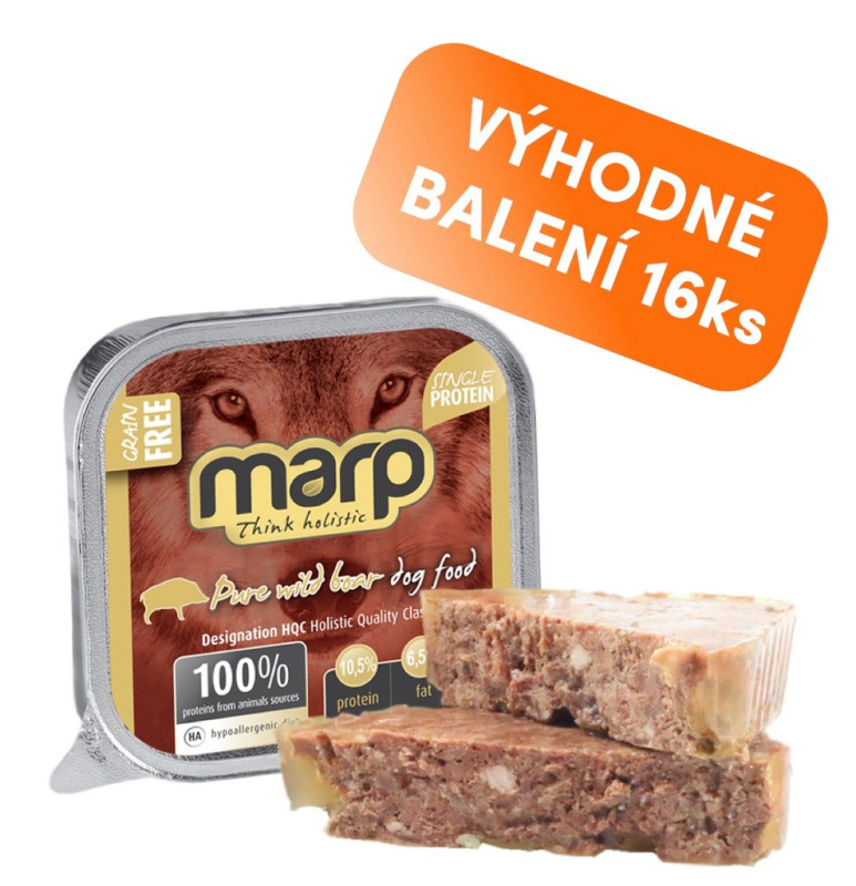 Marp Wild Boar vanička pro psy s divočákem 16x100g
