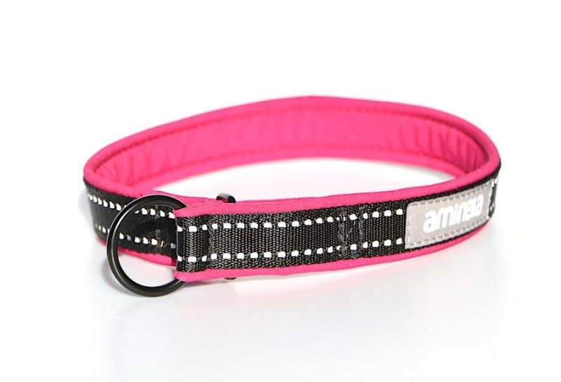 Aminela obojek polostahovací Sport & City 60cm + 5cm, malinová/černá