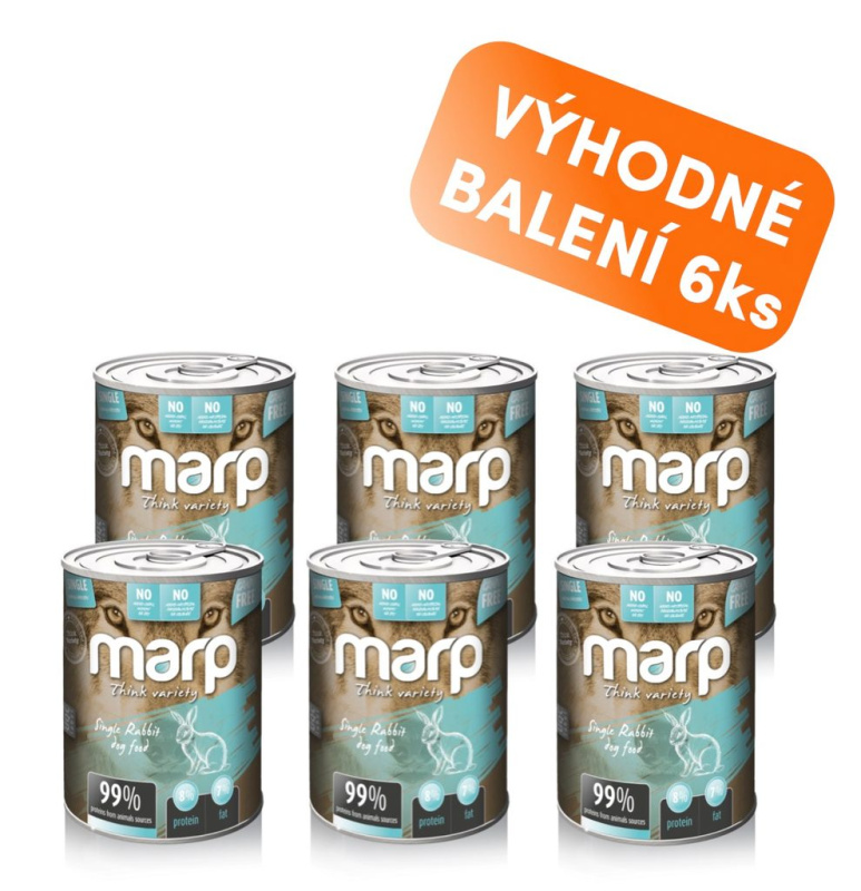 Marp Variety Single králík konzerva pro psy 6x400g