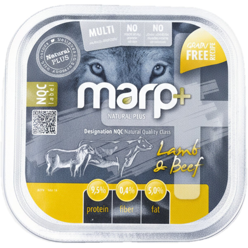 Marp Natural Plus vanička pro psy s jehněčím a hovězím 150g