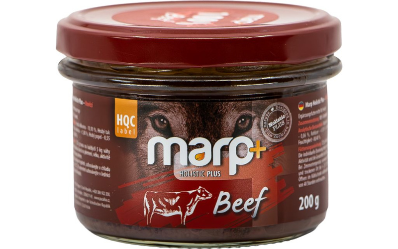 Marp Holistic Plus Marp 100% hovězí ve sklenici pro psy 200 g