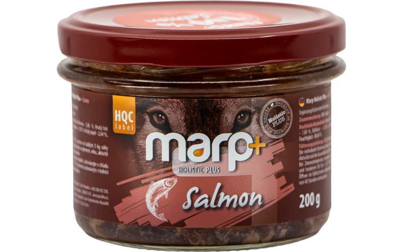 Marp Holistic Plus Marp 100% losos ve sklenici pro psy 200 g