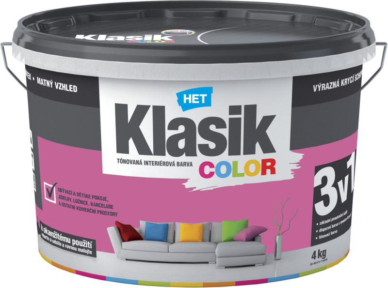 Malba interiérová HET Klasik Color purpurový 4 kg