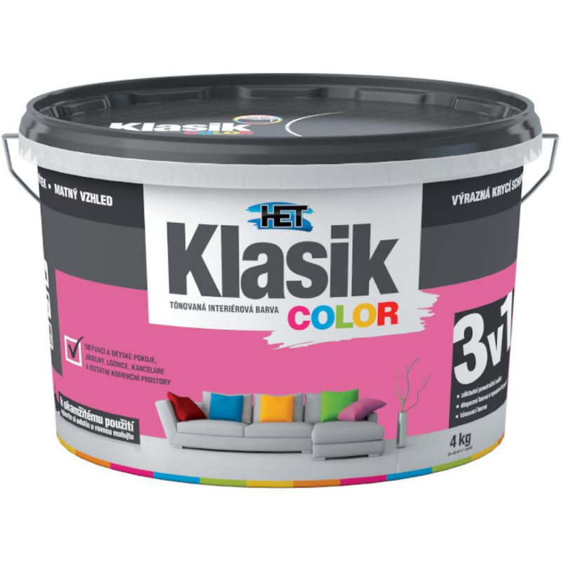 Malba interiérová HET Klasik Color purpurový 4 kg