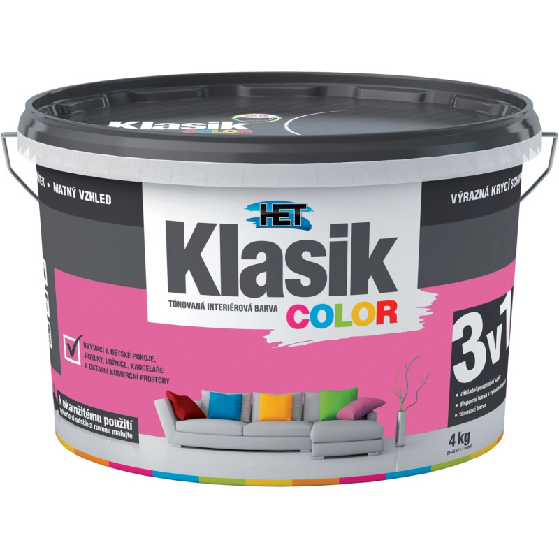Malba interiérová HET Klasik Color purpurový 4 kg