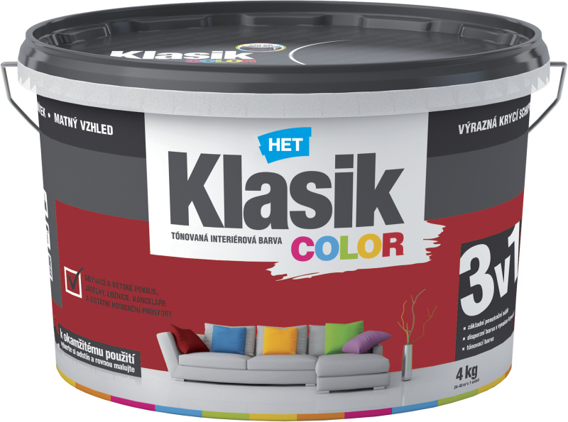 Malba interiérová HET Klasik Color vínový 4 kg