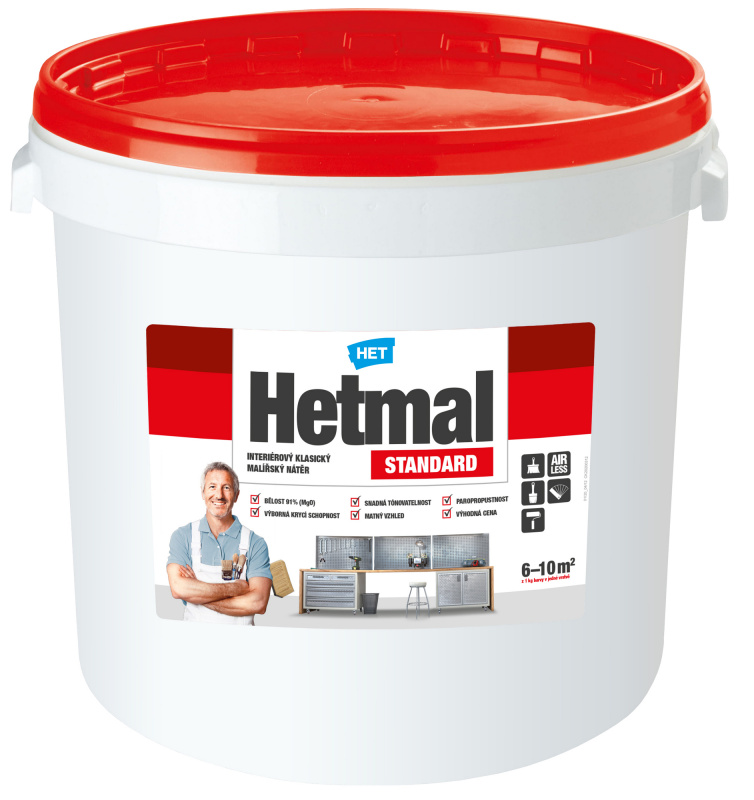 Malba interiérová HET Hetmal Standard bílá 40 kg