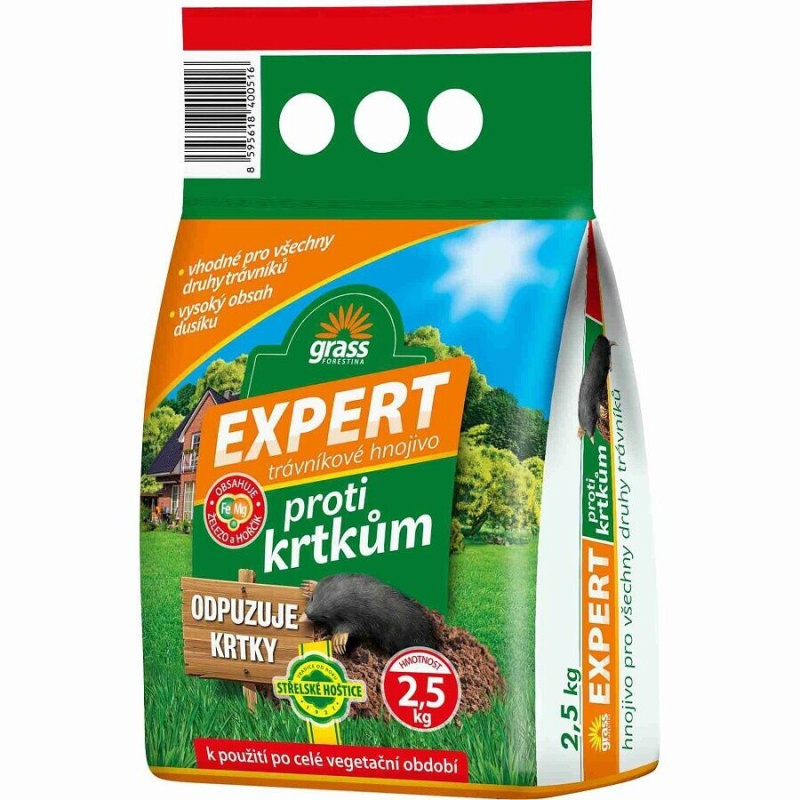 Trávníkové hnojivo Expert proti krtkům 2,5 kg