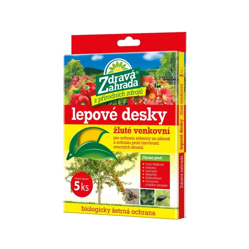 Zdravá zahrada - lepové desky (žluté, venkovní)
