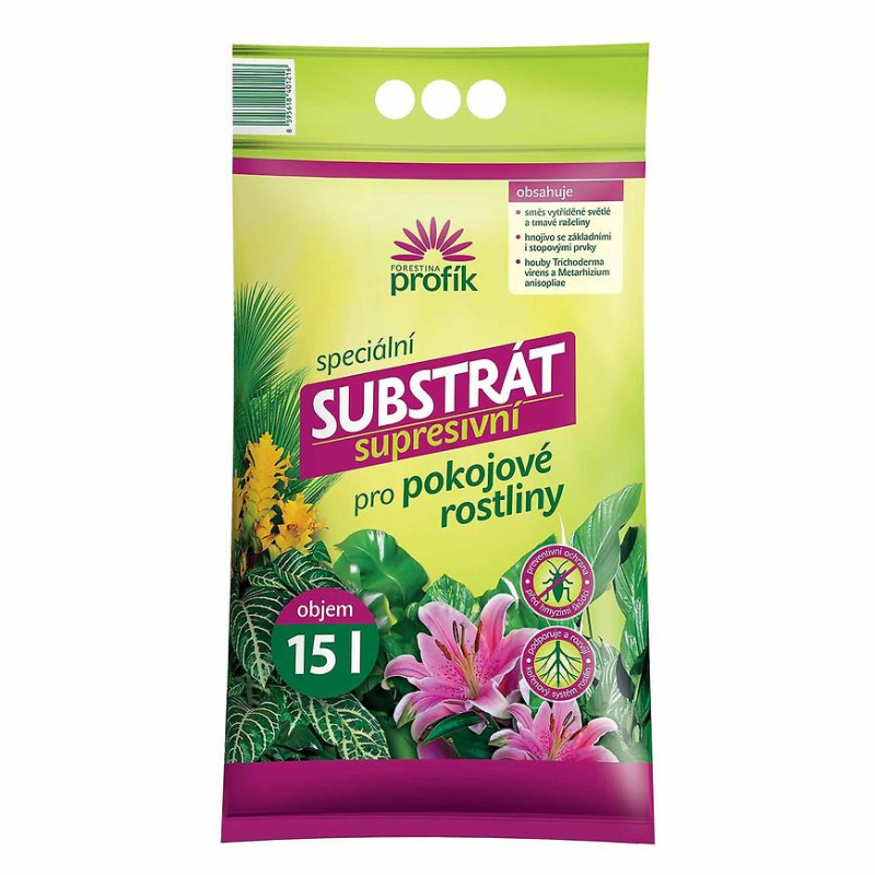 Profík - supresivní substrát pro pokojové rostliny 15 l