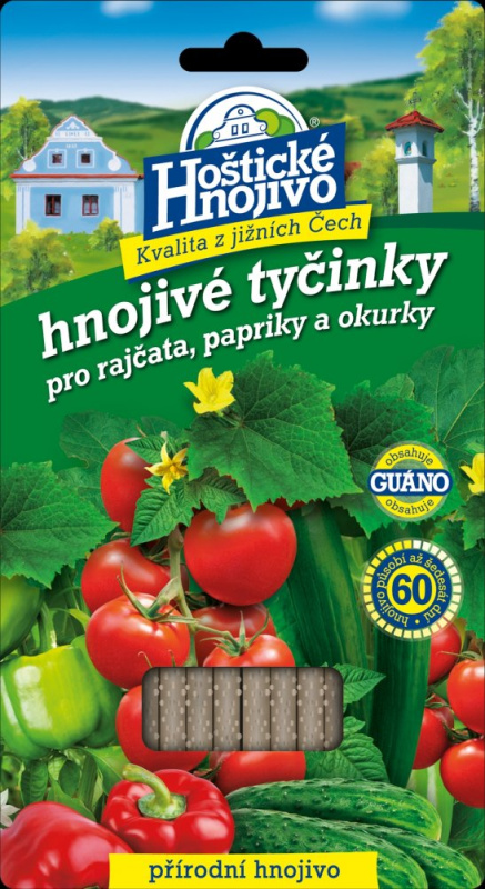 Hoštické hnojivo - tyčinky na rajčata, papriky, okurky