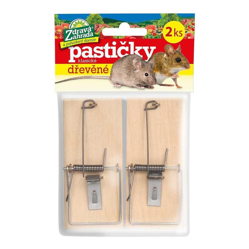 Zdravá zahrada - Pastička na myši dřevěná 2 ks