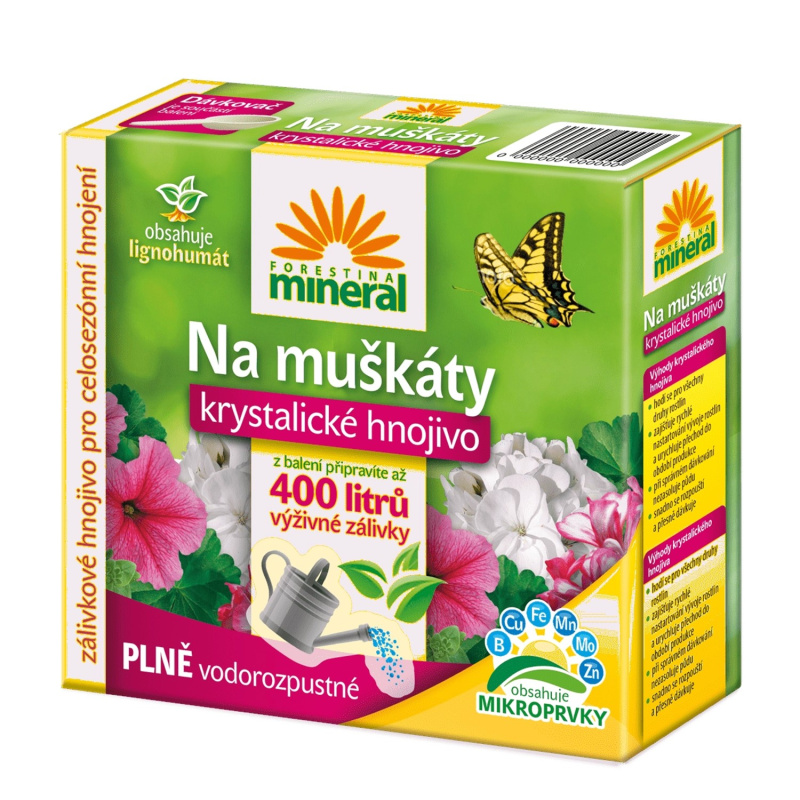 Krystalické hnojivo na muškáty