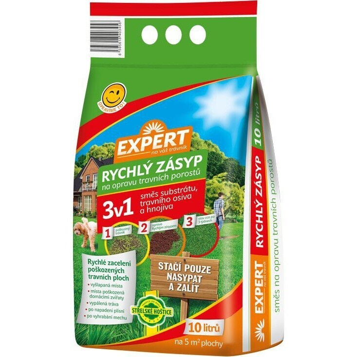 Expert - rychlý zásyp 3v1, 10 l - substrát, travní osivo a hnojivo