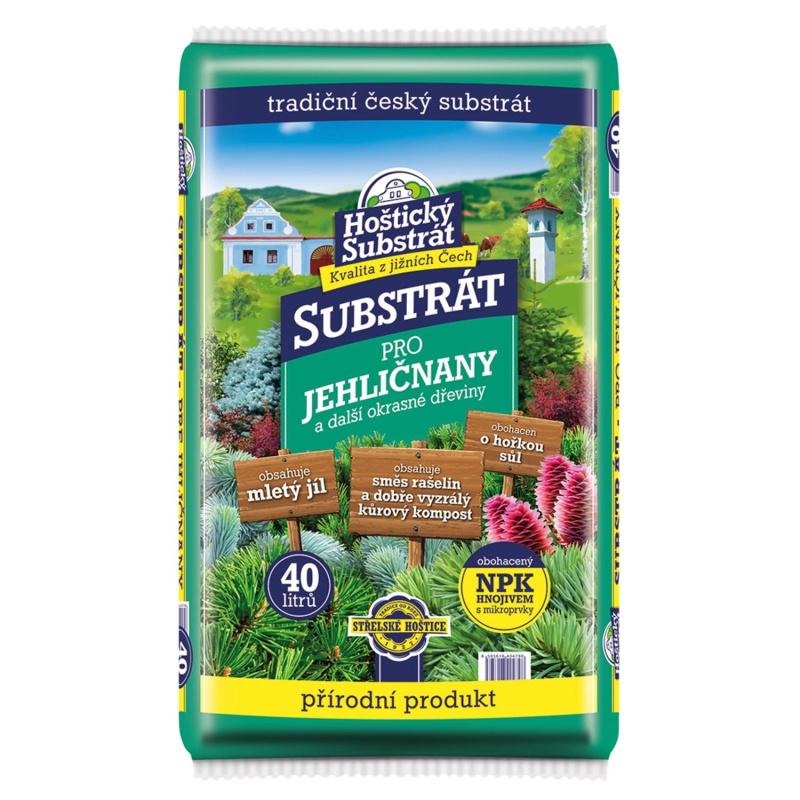 Hoštický substrát Substrát pro jehličnany a jiné okrasné rostliny 40 l