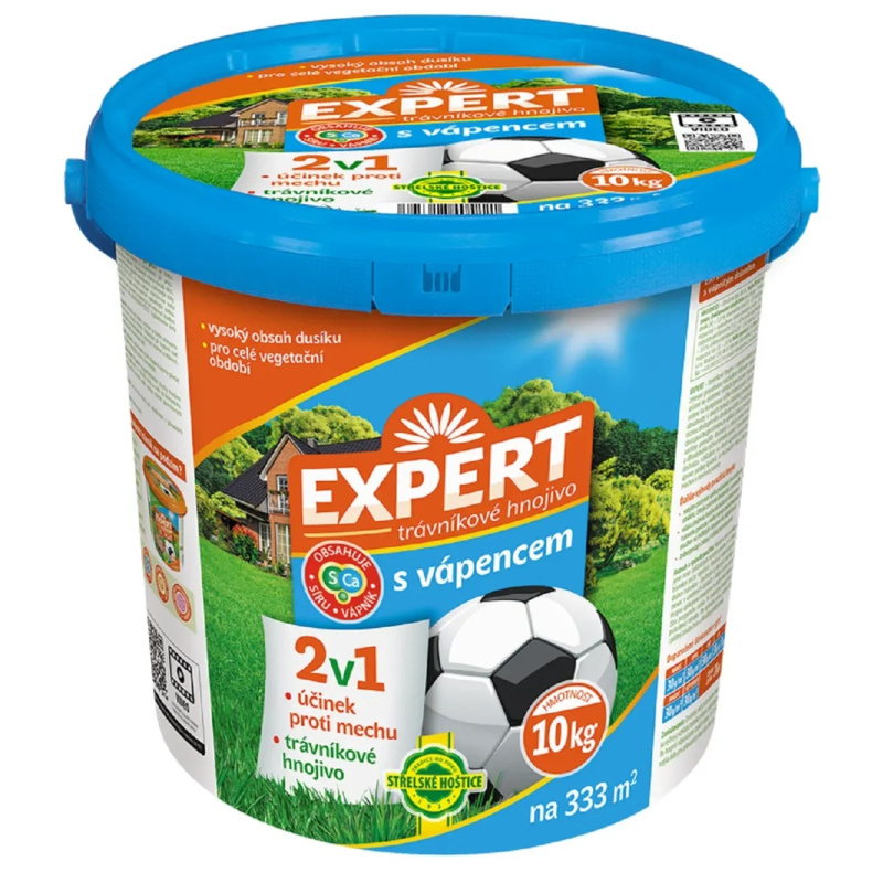Expert 2v1 - trávníkové hnojivo s vápencem 10 kg