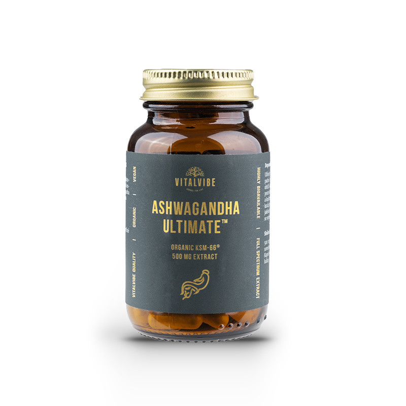 VitalVibe Ashwagandha Ultimate BIO KSM-66 500 mg extrakt 60 kapslí