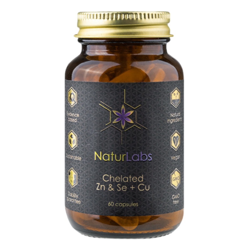 NaturLabs Chelated Zn & Se + Cu 60 kapslí