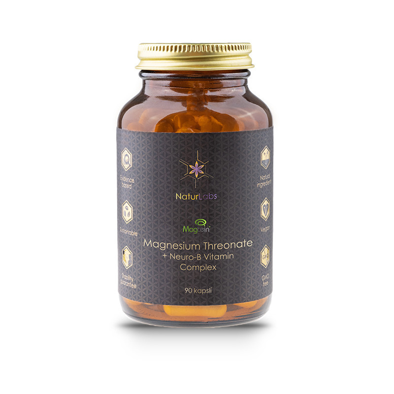 NaturLabs Hořčík Magtein® Treonát + Neuro-B Vitamin Komplex 90 kapslí