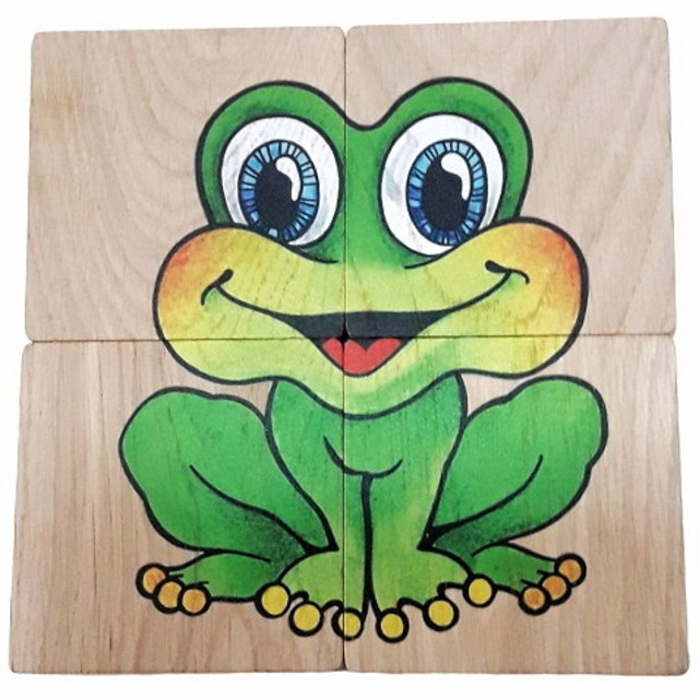 Puzzle pro nejmenší - Maxi, Žába a mrak, 4ks