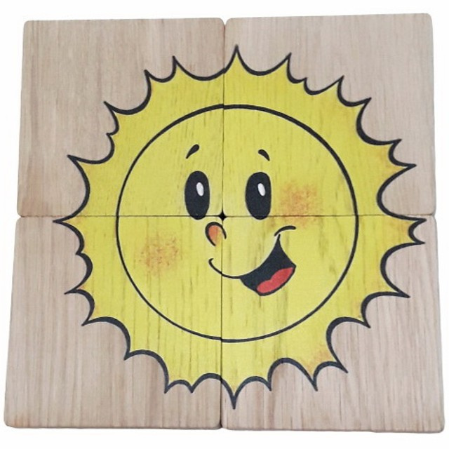 Puzzle pro nejmenší - Maxi, Sluníčko a beruška, 4ks