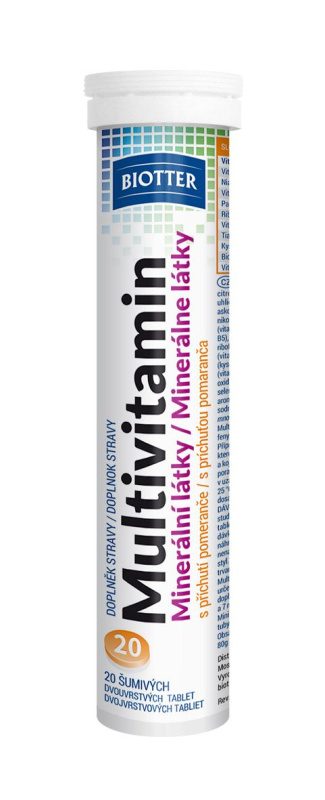 BIOTTER Multivitamín s minerály šumivé tablety 20 ks