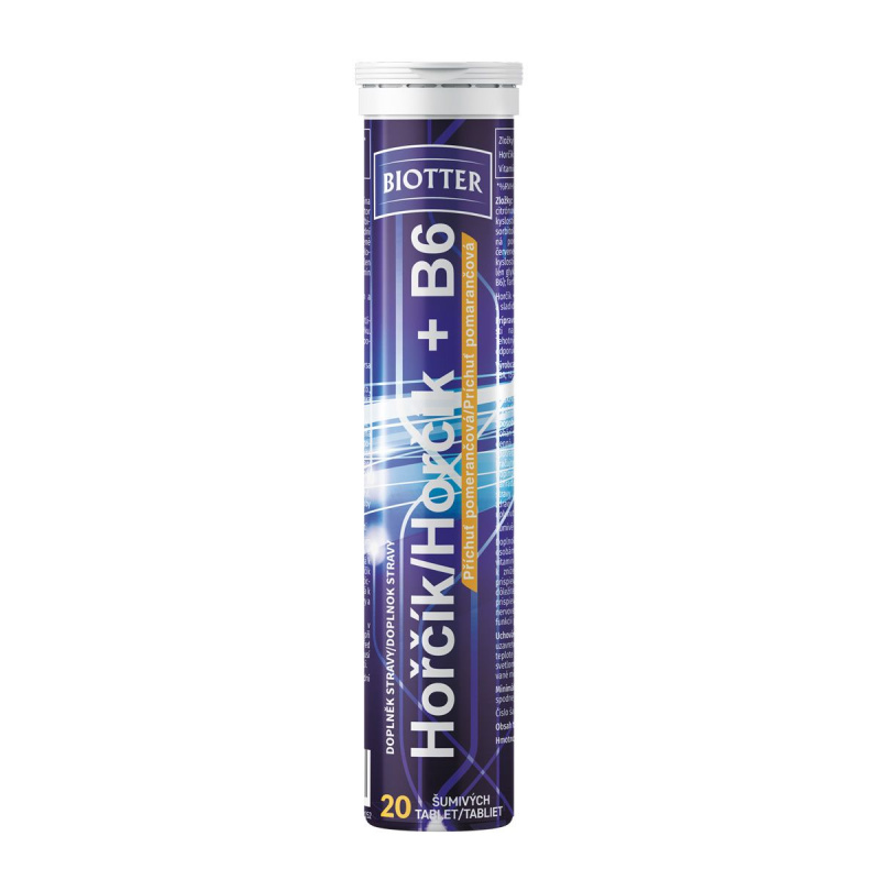 BIOTTER Hořčík s vitaminem B6 šumivé tablety 20 ks