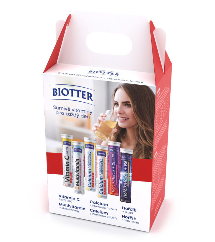 BIOTTER Šumivé vitamíny pro každý den 6 x 20 kusů
