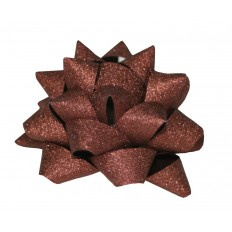 Rozetka GLITTER 5cm - hnědá