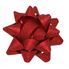 Rozetka GLITTER 5cm - červená