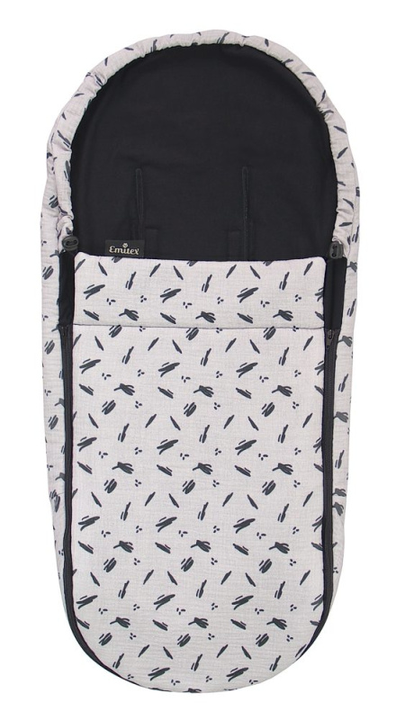 Emitex Novorozenecký fusak mušelín Crazy Notes