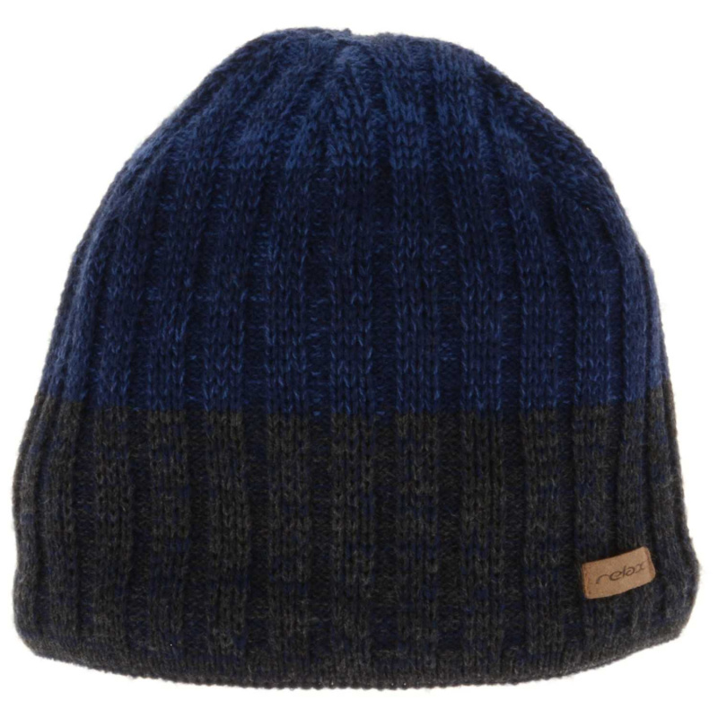 Zimní čepice RELAX černo-modrý melír