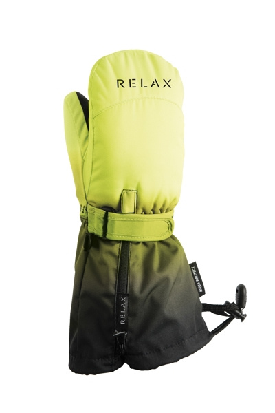 Dětské lyžařské rukavice RELAX Puzzyto reflexní žlutá Velikost: 4Y