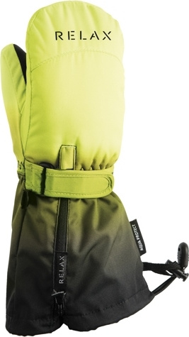 Dětské lyžařské rukavice RELAX Puzzyto reflexní žlutá Velikost: 4Y